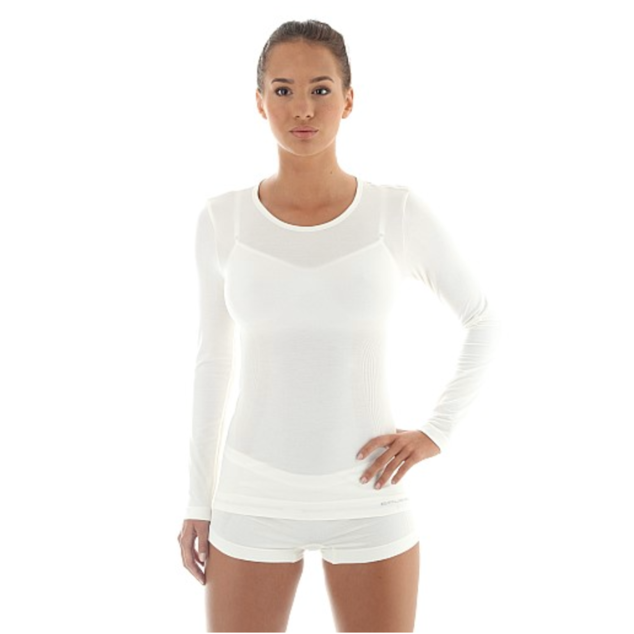 Brubeck - Comfort Merino Wool Blend Long Sleeve Tee - Ladies