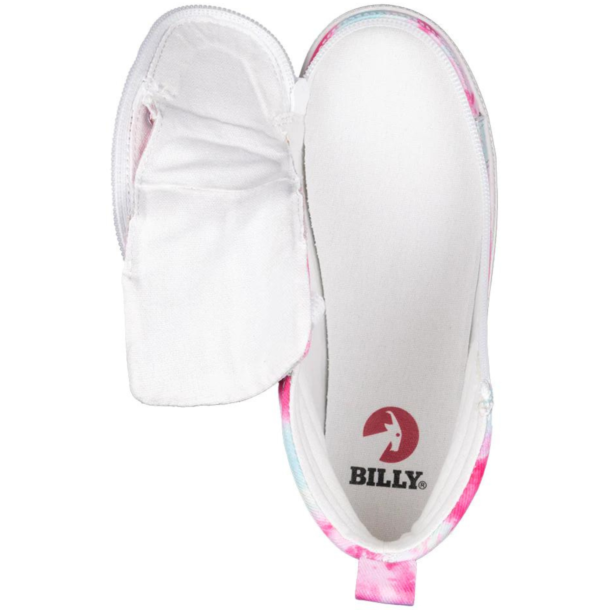 Billy Footwear (Kids) - Pink Watercolour Core Skate Canvas Shoes