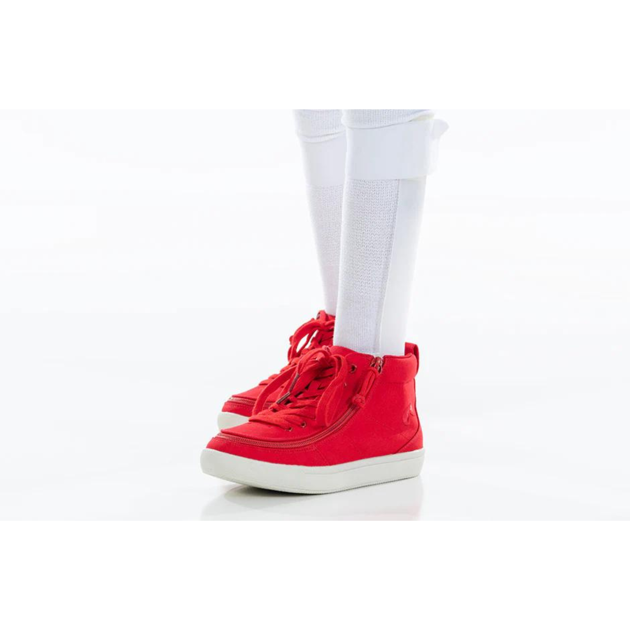 Billy Footwear (Kids) DR II Fit - High Top DR II Red Canvas Shoes