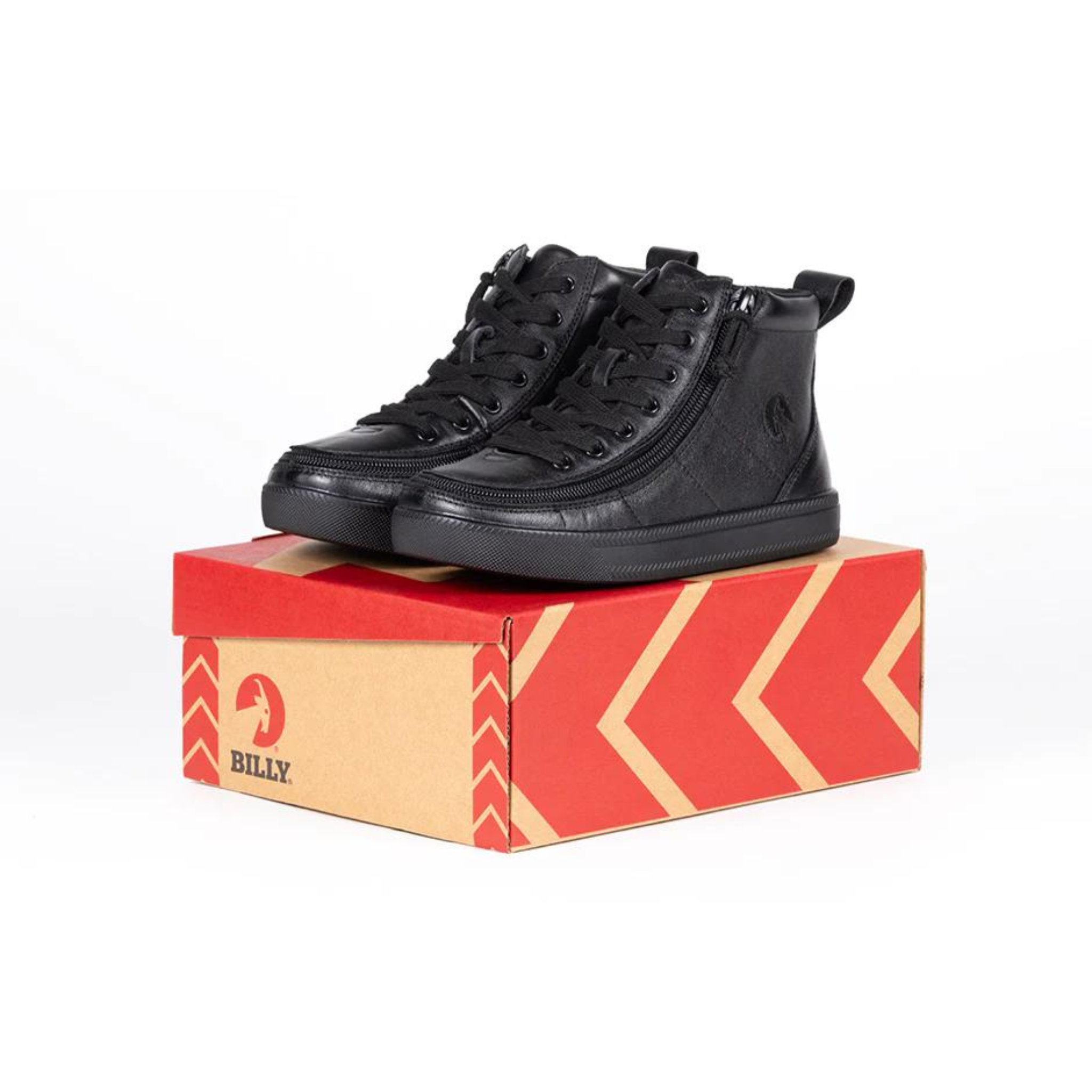 Billy Footwear (Toddlers) DR II Fit - High Top DR Black Leather Shoes