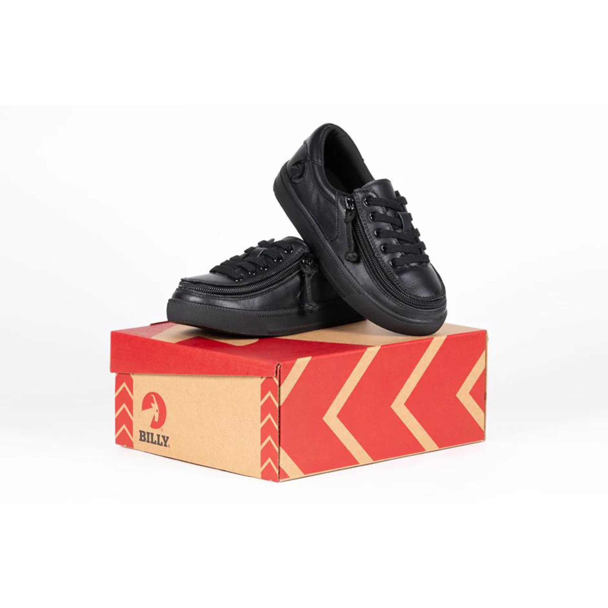 Billy Footwear (Kids) DR II Fit - Low Top DR II Black Leather Shoes