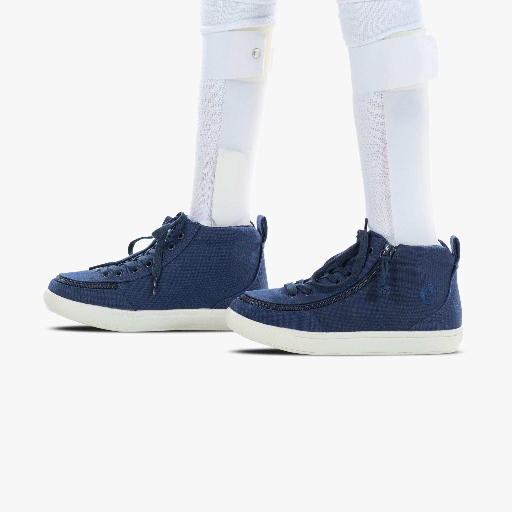 Billy Footwear (Kids) DR II Fit - High Top Navy Canvas Shoes