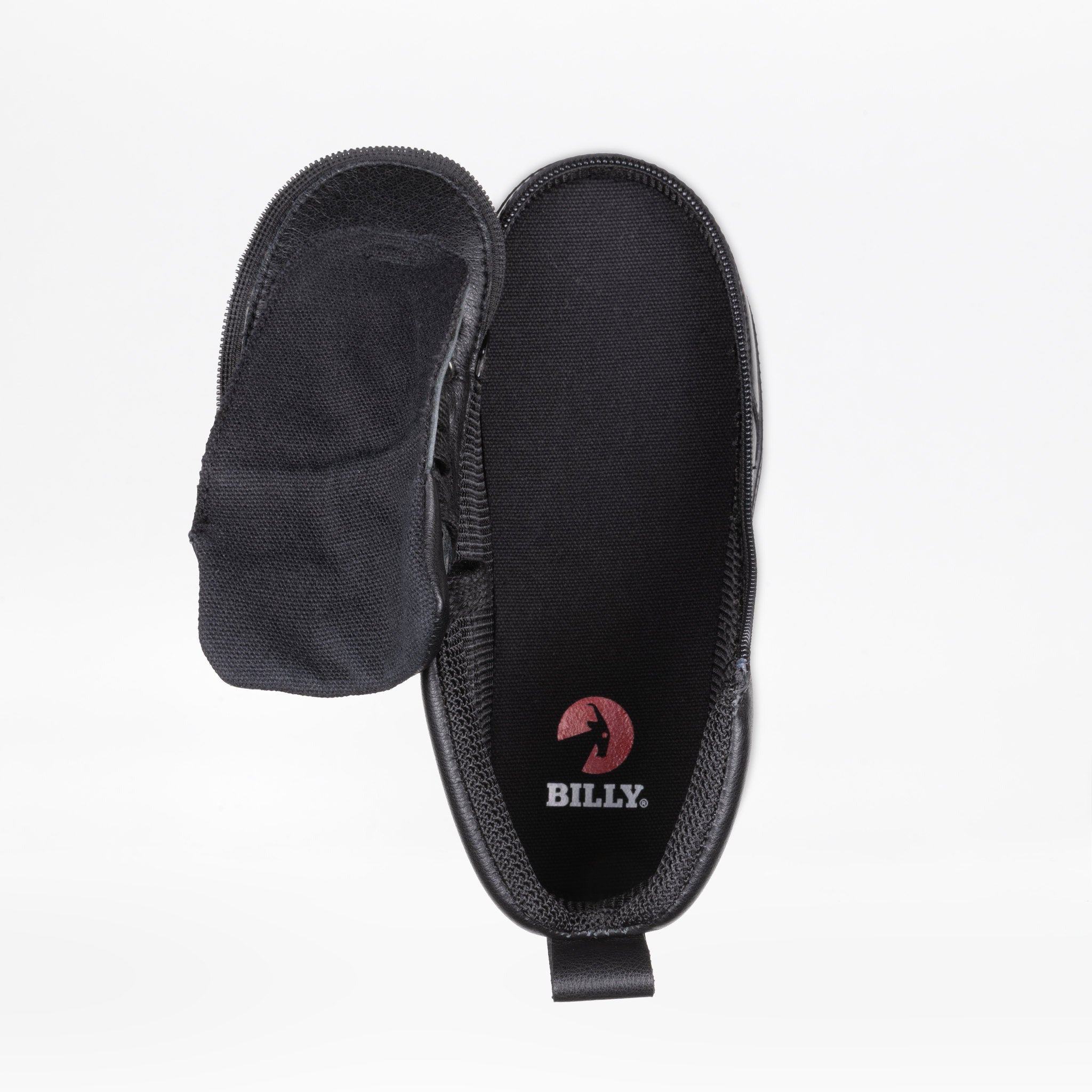 Billy Footwear (Kids) DR II Fit - Black Leather High Top Shoes