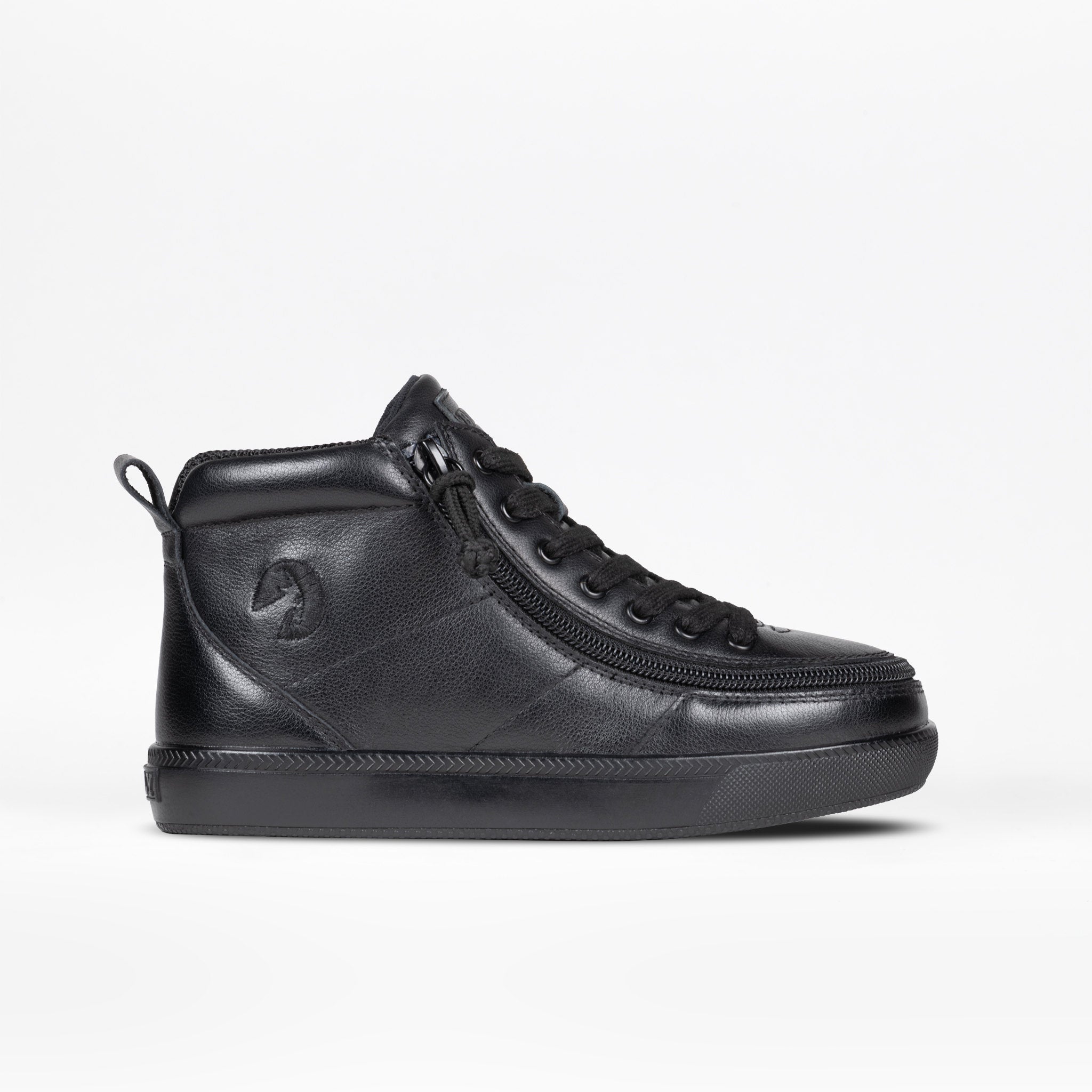 Billy Footwear (Kids) DR II Fit - Black Leather High Top Shoes