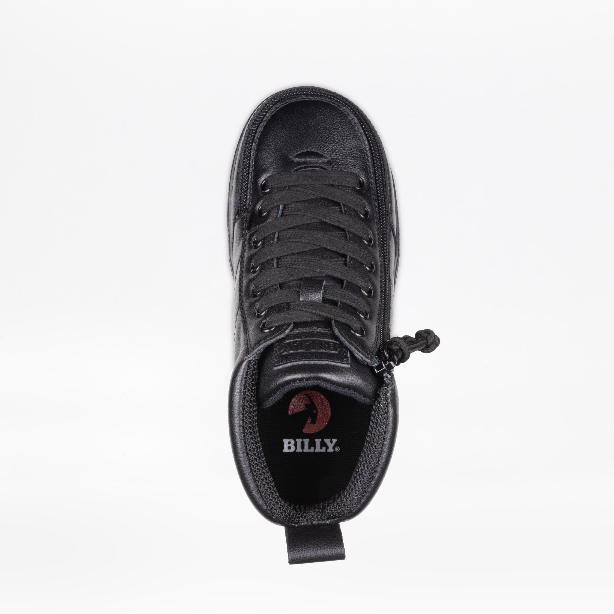 Billy Footwear (Kids) DR II Fit - Black Leather High Top Shoes