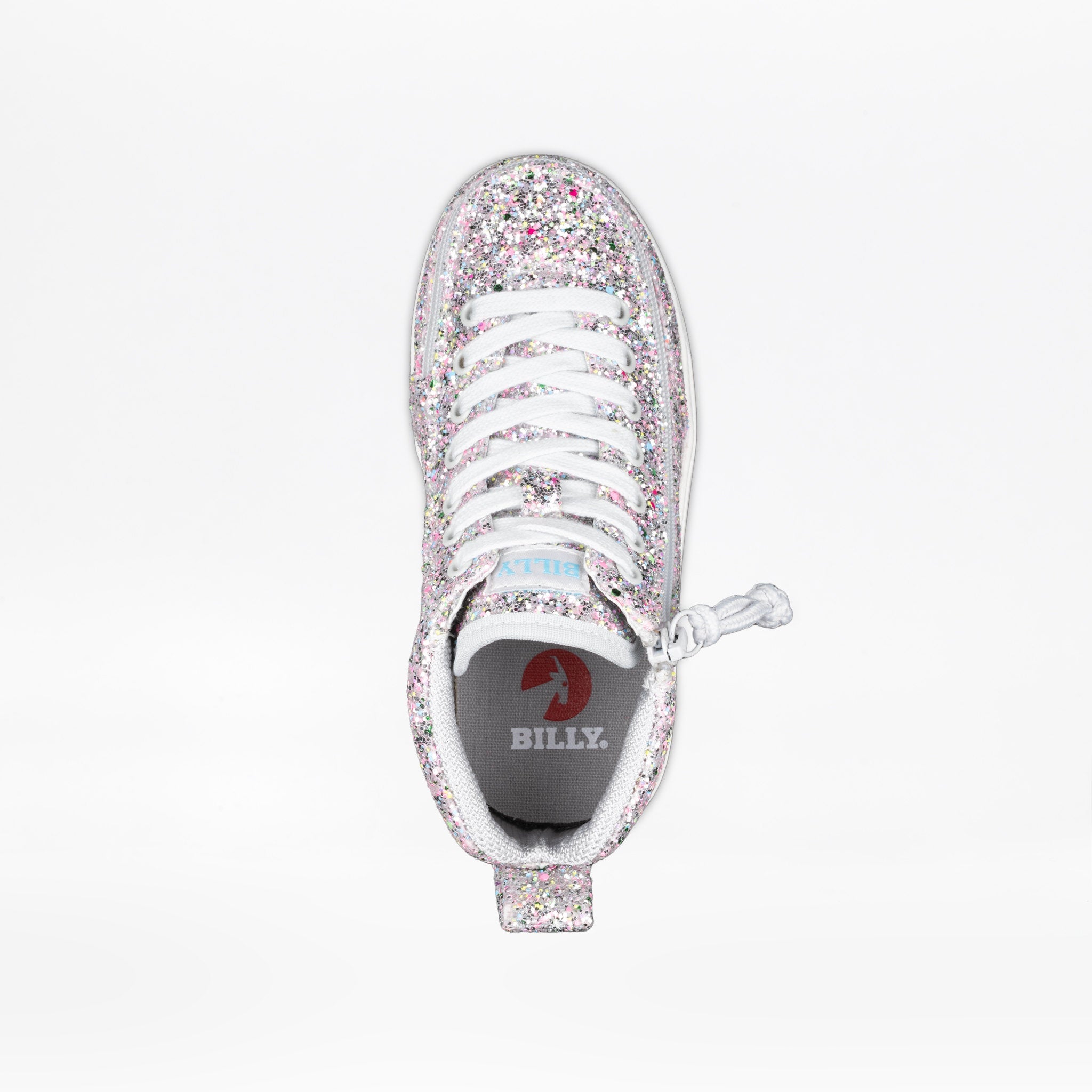 Billy Footwear DR II Fit (Kids) - High Top Glitter Shoes