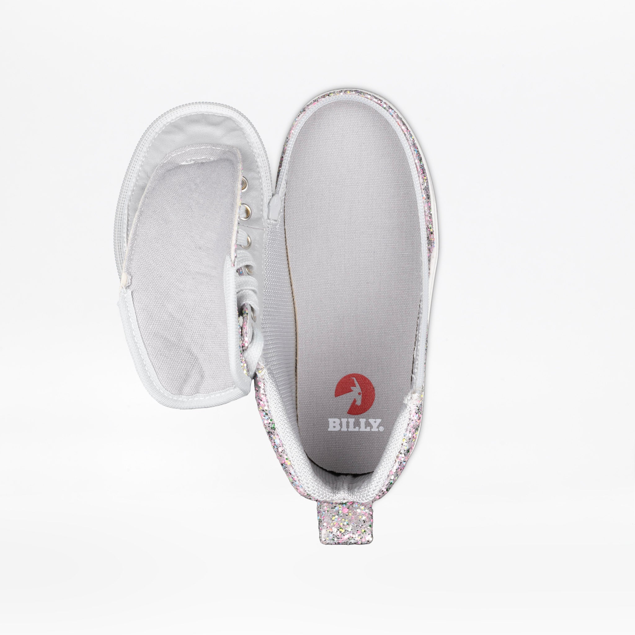 Billy Footwear DR II Fit (Kids) - High Top Glitter Shoes