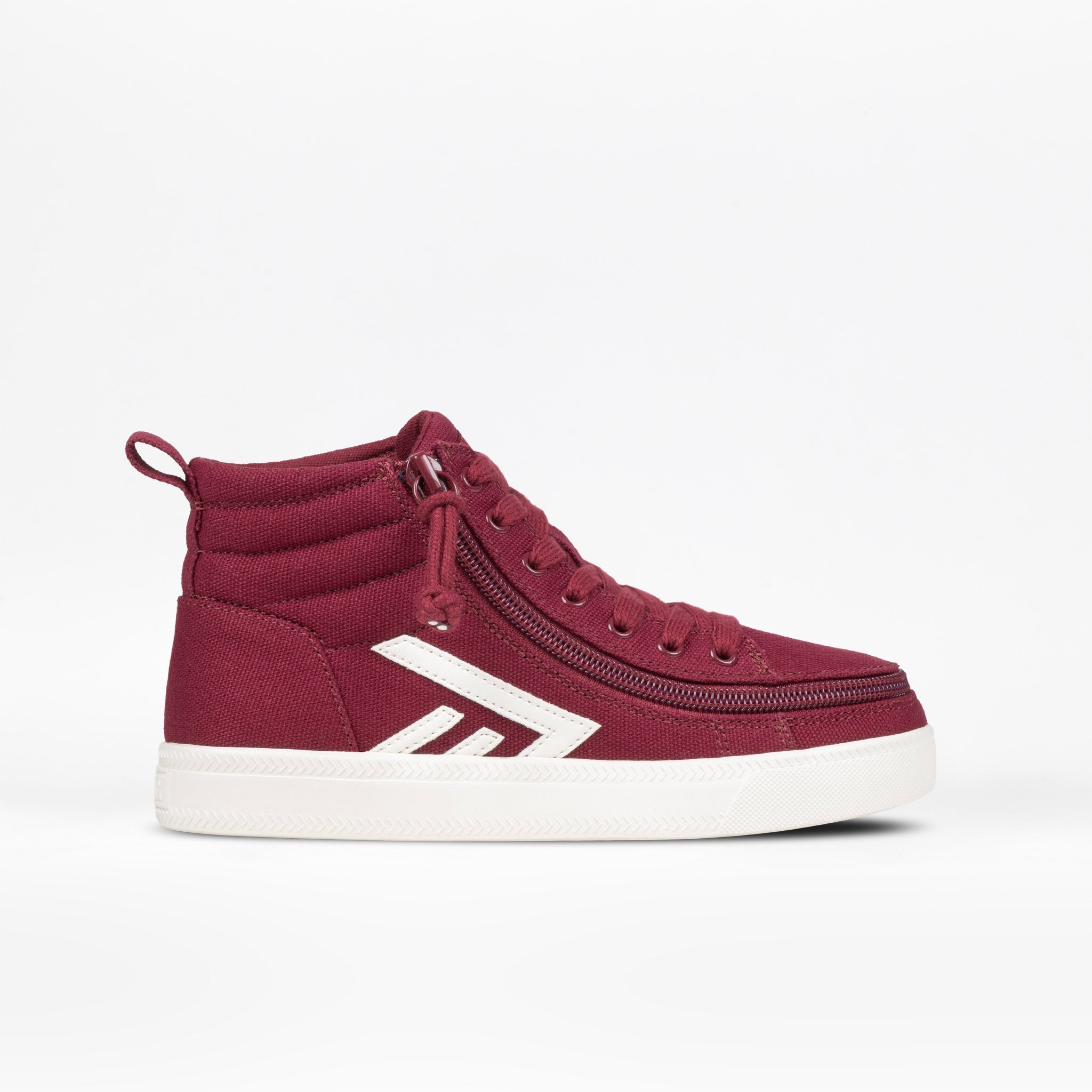 Billy Footwear (Toddlers)  - High Top Wine/White CS Canvas Shoes