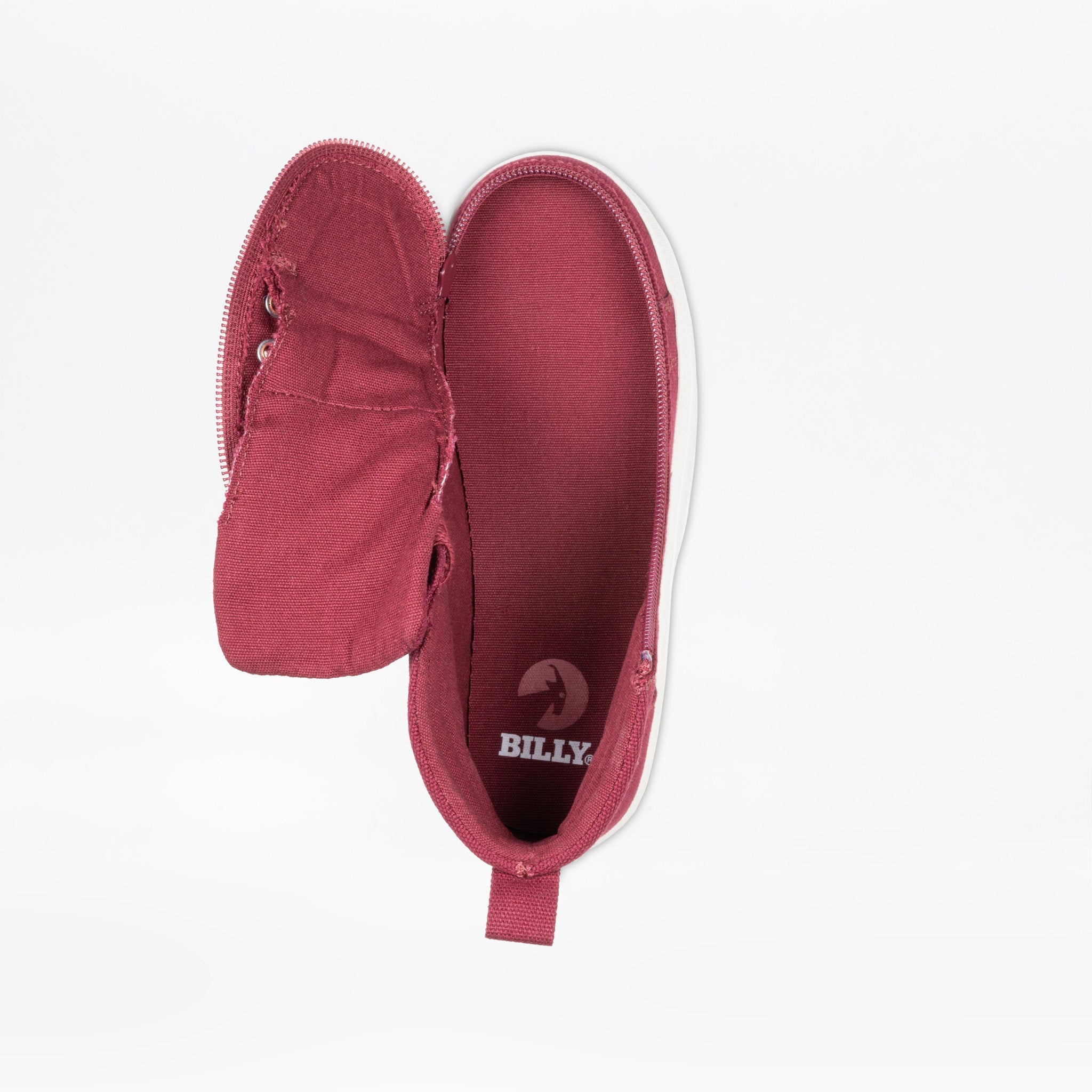 Billy Footwear (Toddlers)  - High Top Wine/White CS Canvas Shoes