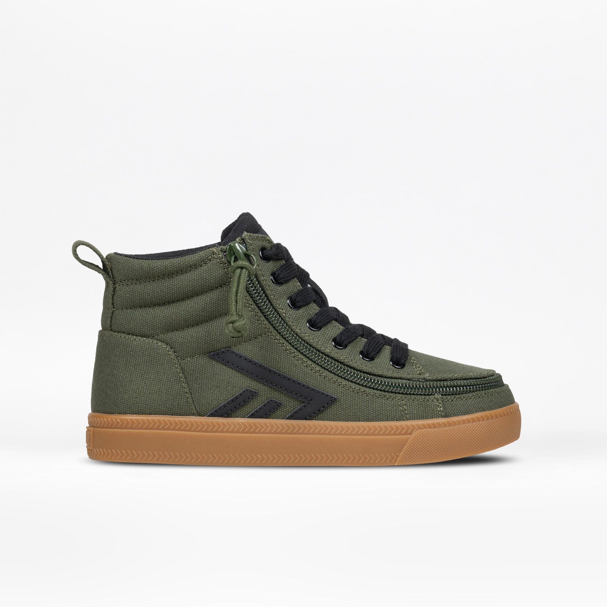 Billy Footwear (Toddlers)  - High Top Olive/Black/Gum CS Canvas Shoes