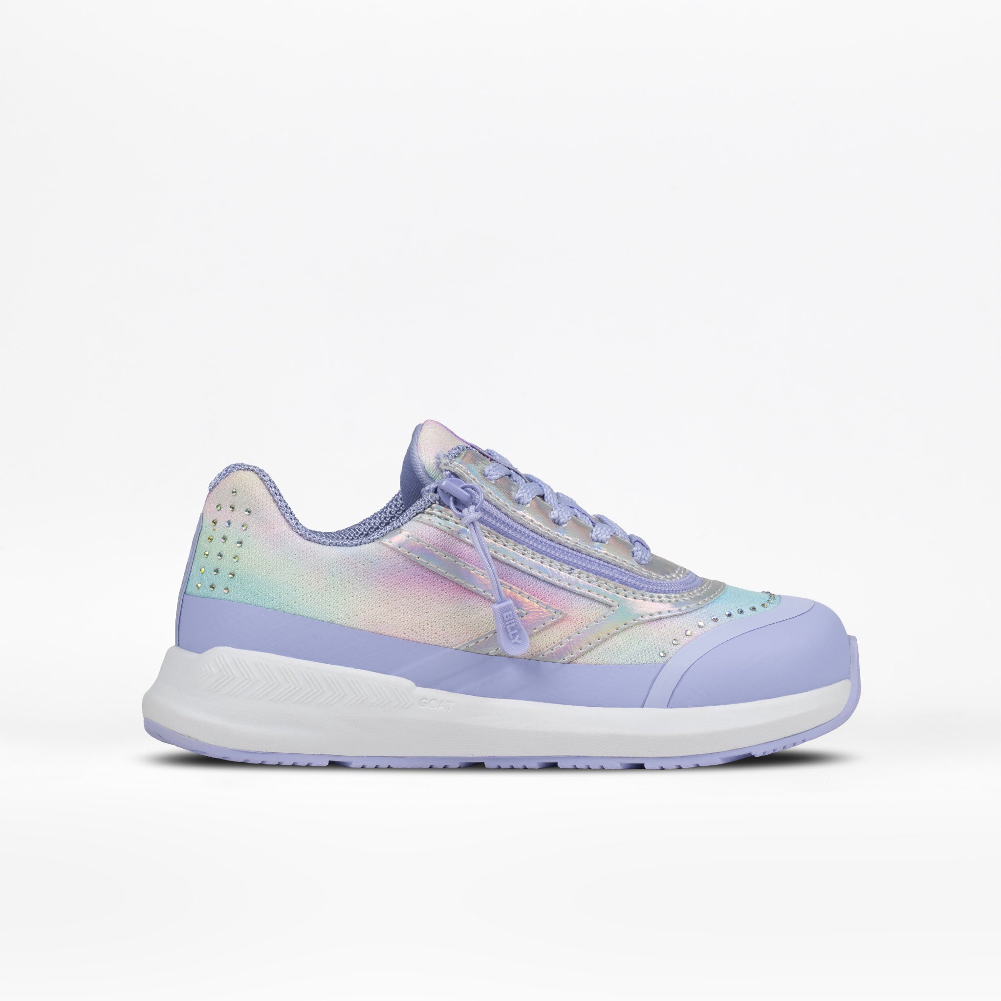 Billy Footwear (Kids) - Low Top Goat Rhinestone Rainbow Trainers