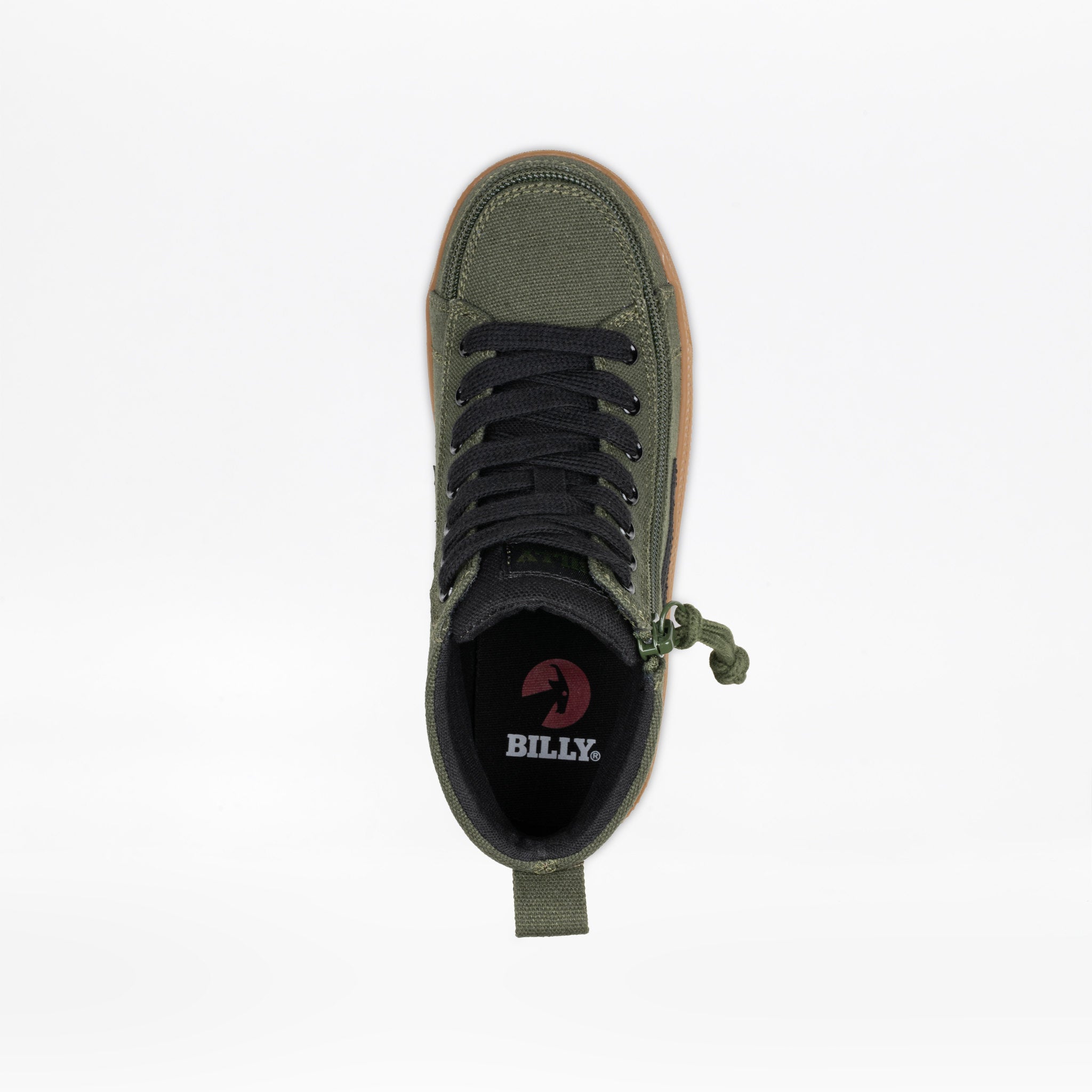 Billy Footwear (Toddlers)  - High Top Olive/Black/Gum CS Canvas Shoes