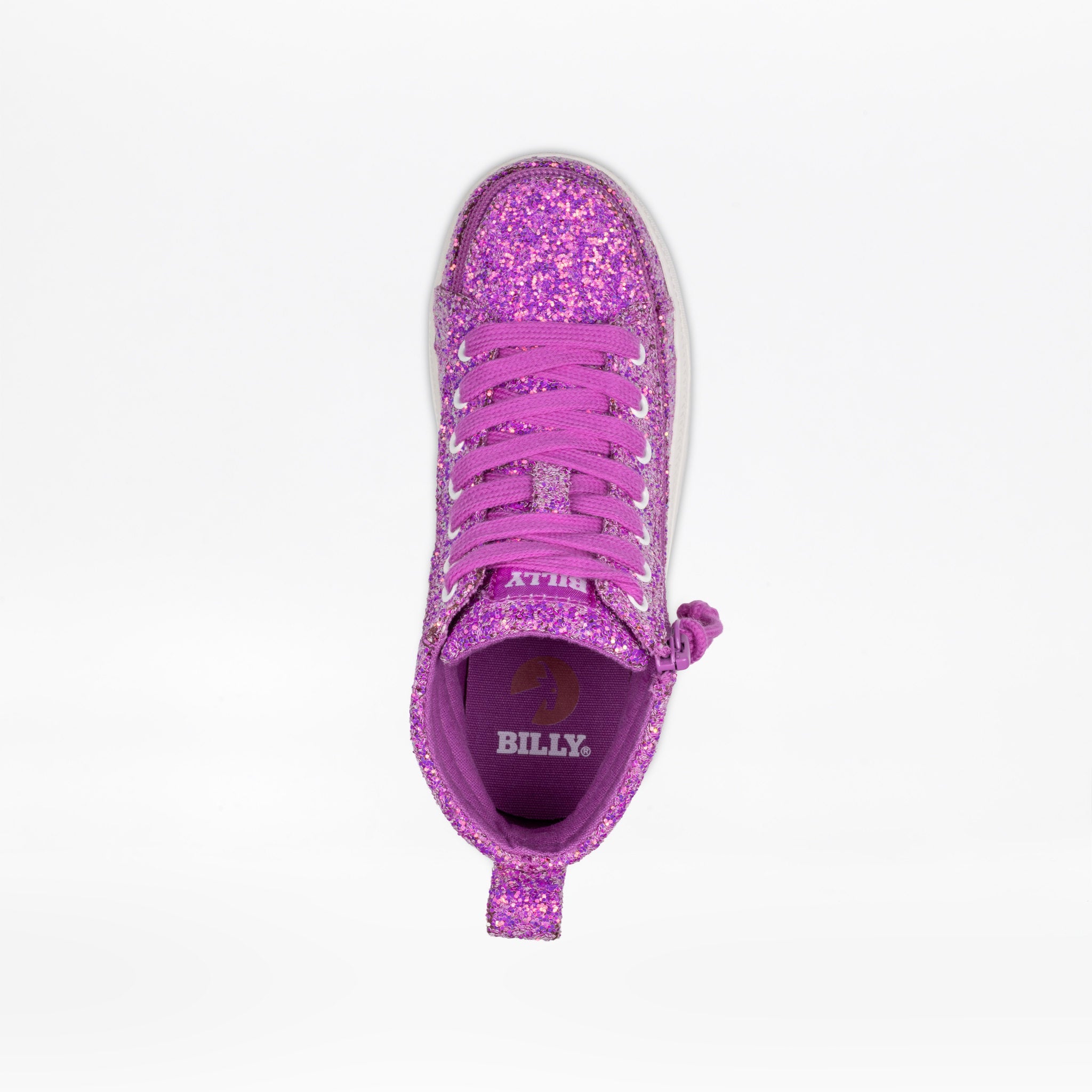 Billy Footwear (Toddlers)  - High Top Orchid Glitz CS Canvas Shoes
