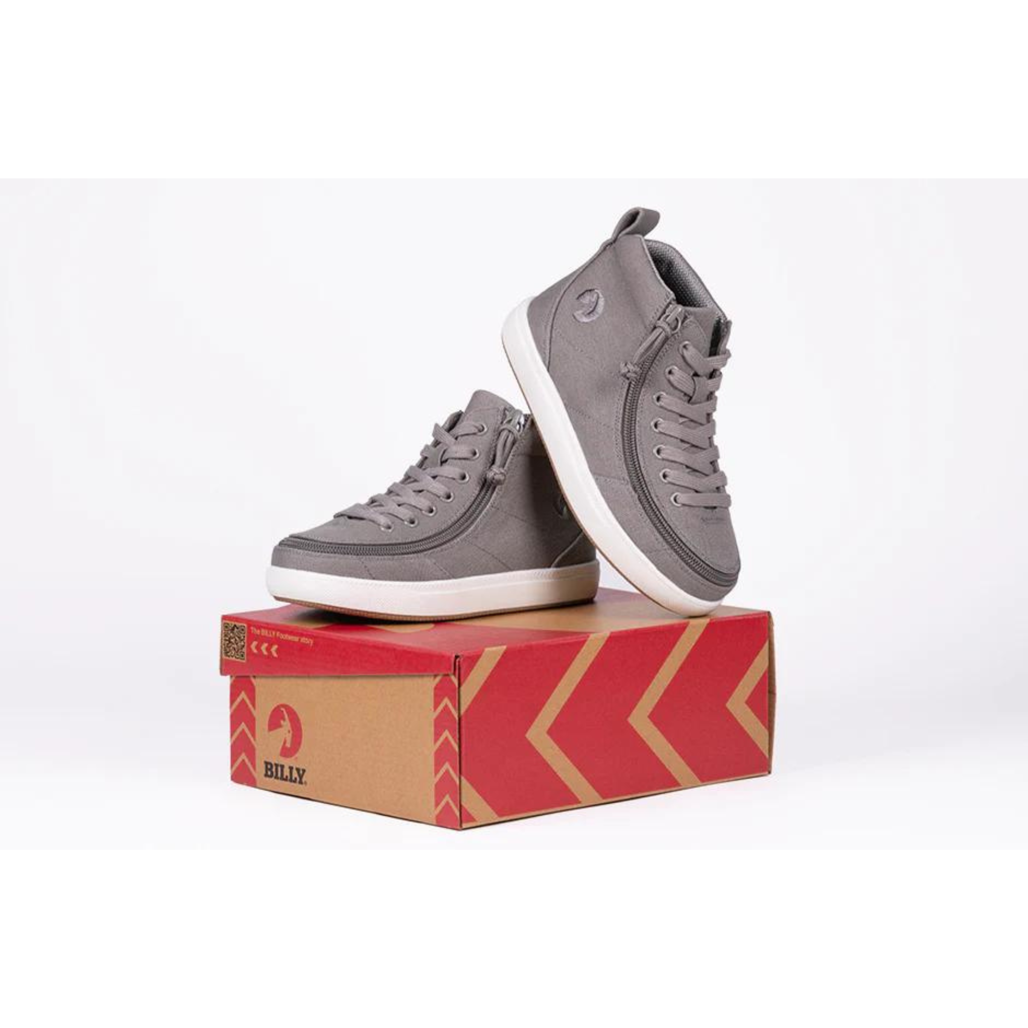 Billy Footwear (Kids) DR II Fit - High Top DR II Dark Grey Canvas Shoes