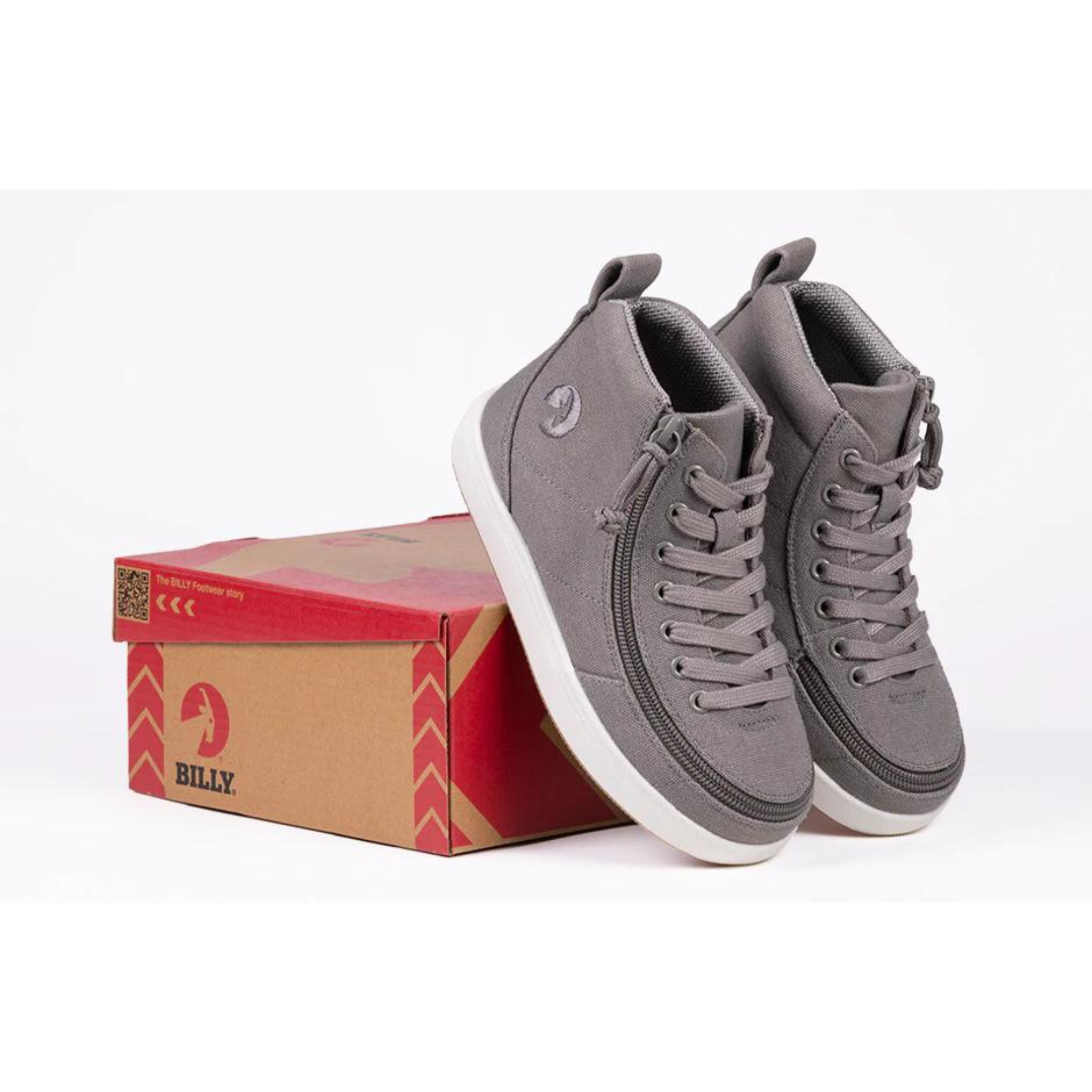 Billy Footwear (Kids) DR II Fit - High Top DR II Dark Grey Canvas Shoes