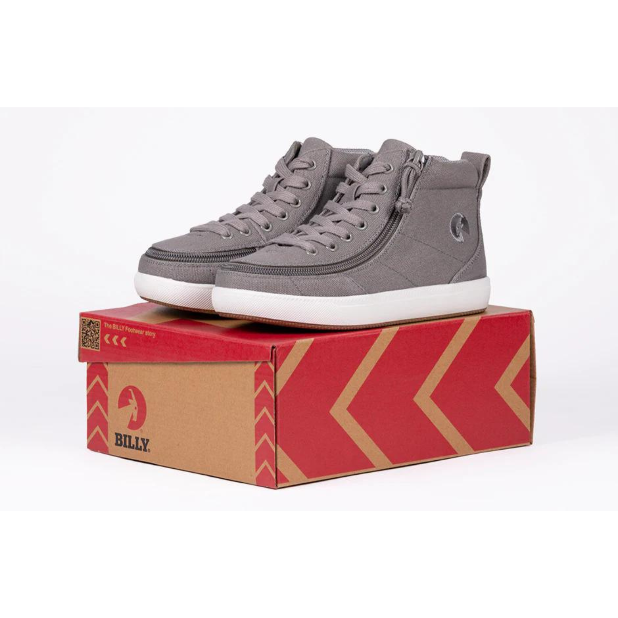 Billy Footwear (Kids) DR II Fit - High Top DR II Dark Grey Canvas Shoes