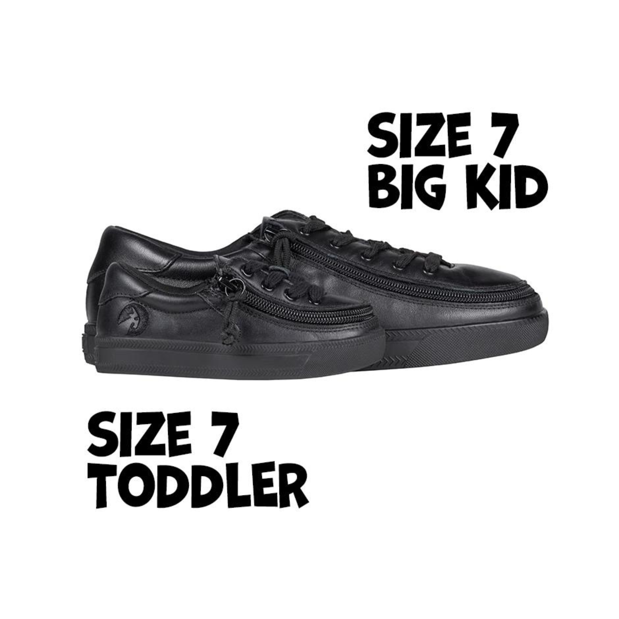 Billy Footwear (Toddlers) DR II Fit - Low Top DR II Black Leather Shoes