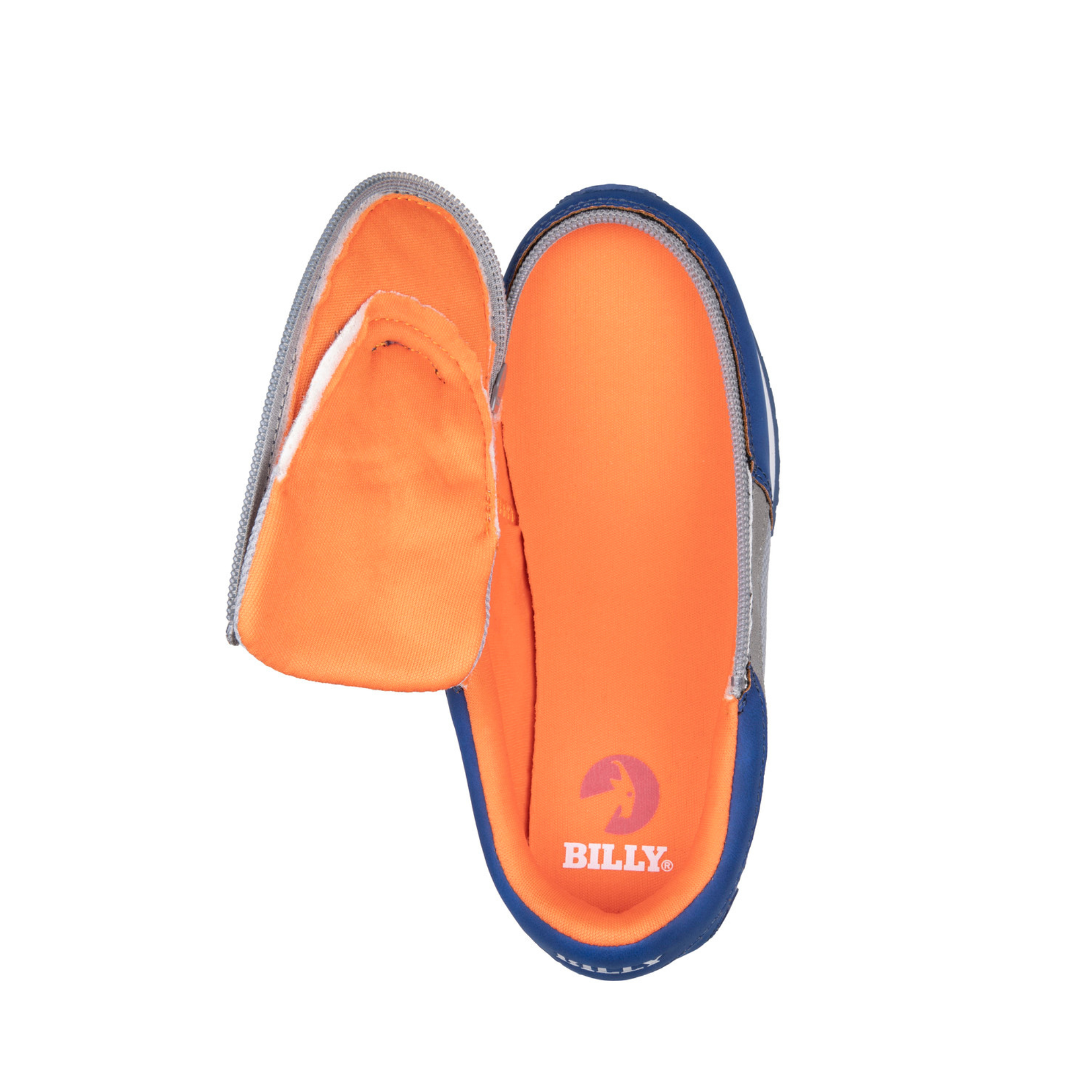 Billy Footwear (Kids) - Trainers Faux Suede Navy / Orange