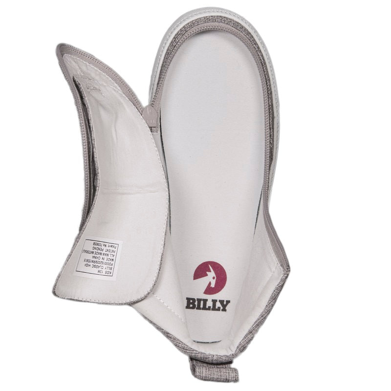 Billy Footwear (Kids) - High Top Linen Grey Jersey