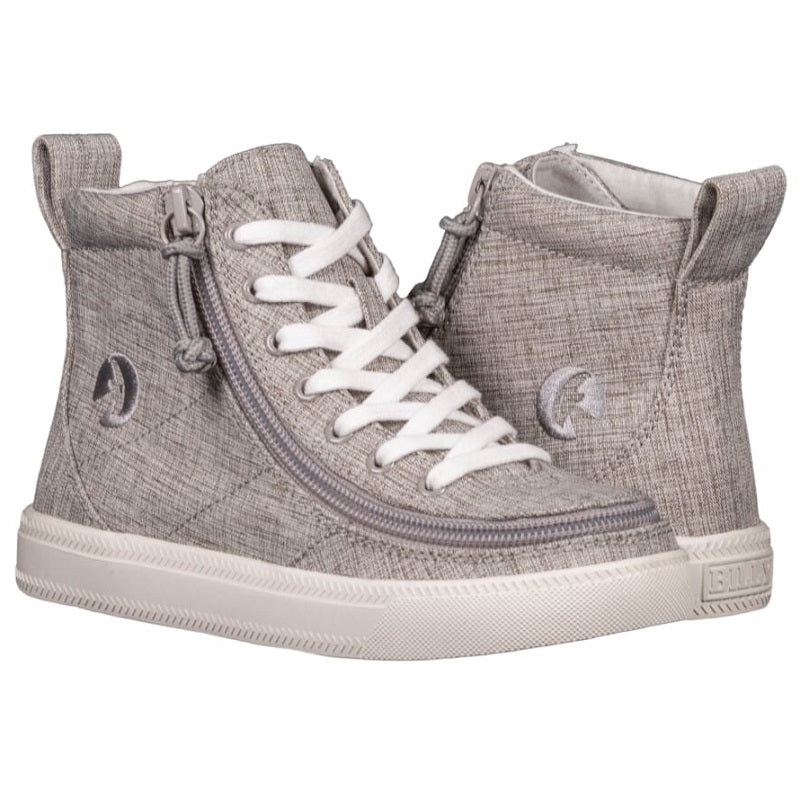Billy Footwear (Kids) - High Top Linen Grey Jersey