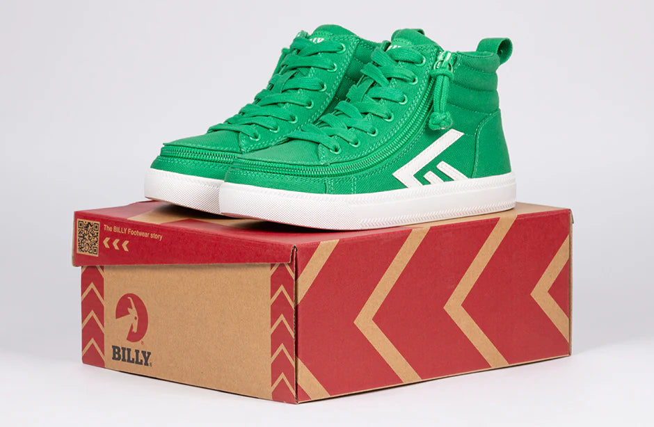 Billy Footwear (Kids) - Green/White Core Skate Canvas Shoes