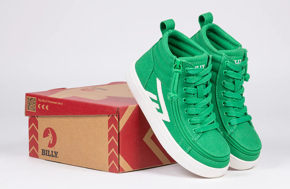 Billy Footwear (Kids) - Green/White Core Skate Canvas Shoes