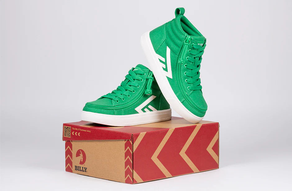 Billy Footwear (Kids) - Green/White Core Skate Canvas Shoes