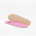 Two orthopedic shoe insoles shown on a clean white background, with one pink insole displaying the red Billy brand logo and the beige foam underside of the second insole.