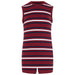 KayCey® Signature Stripes adult sleeveless adaptive popper bodysuit in super soft cotton-rich fabric