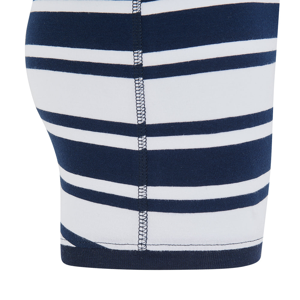 KayCey® Signature Stripes Short Sleeve Popper Vest Bodysuit