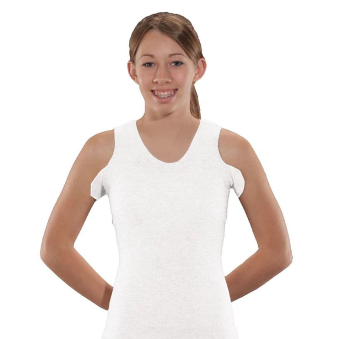 Knit-Rite - Unisex Seamless Vest Torso Interface for Brace- V-Neck with Double Axilla Flaps
