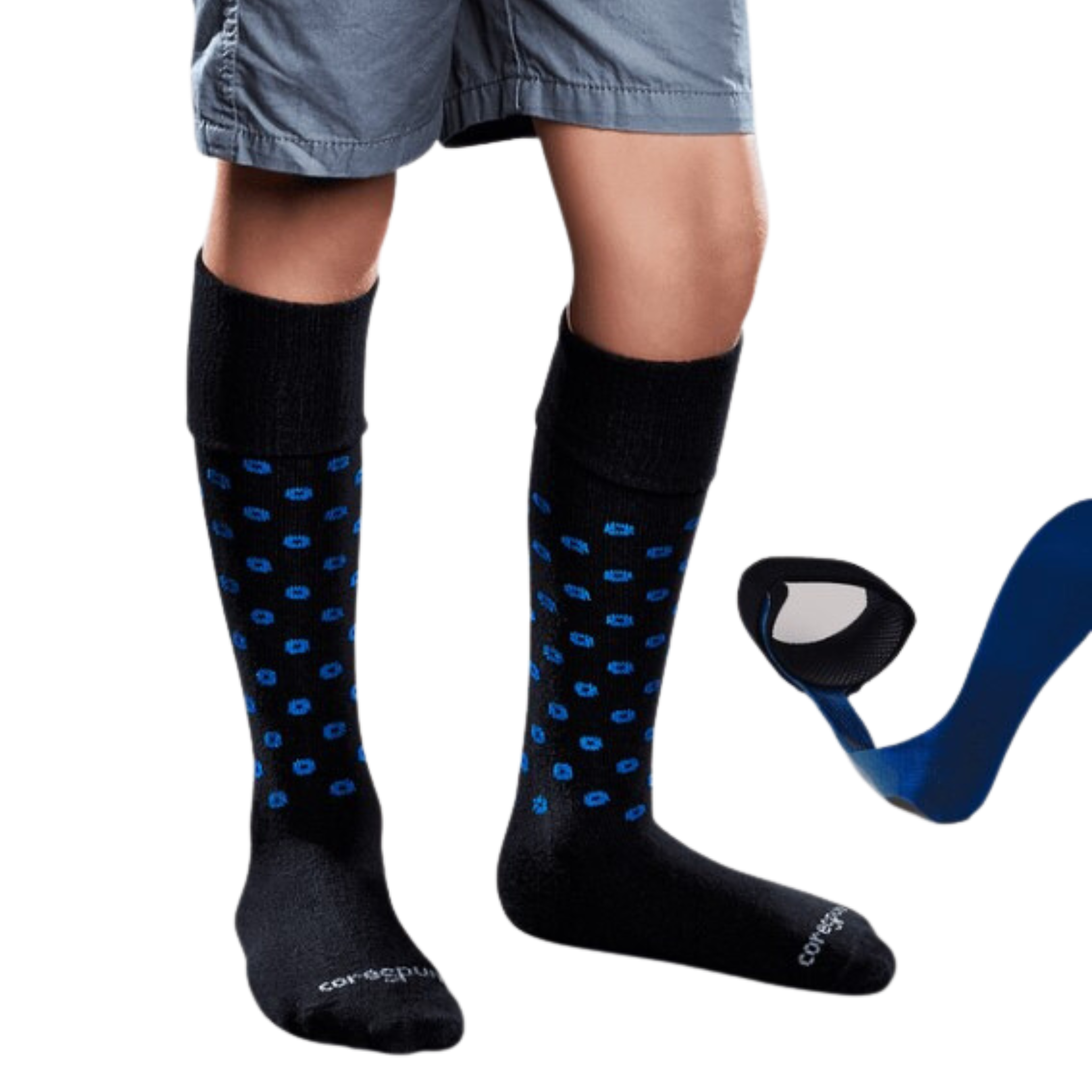 Knitrite - Patterned AFO Socks for Kids - Core Spun - 1 pair pack