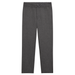 Full front flat lay of charcoal school trousers against a white background