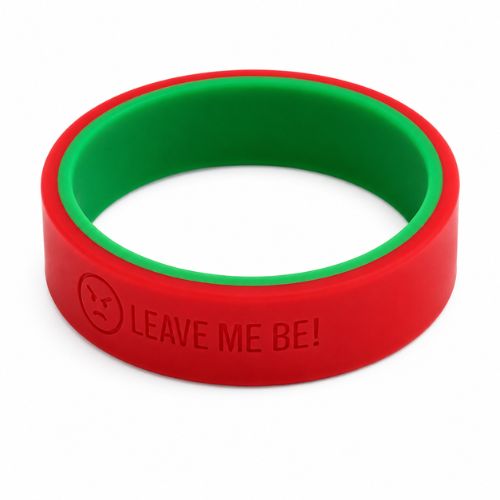 Chewigem - Emotichew' - Communication Flip Bangle - Red 'Leave me be' or  Green 'Talk to me' - Teen/Young - Adult