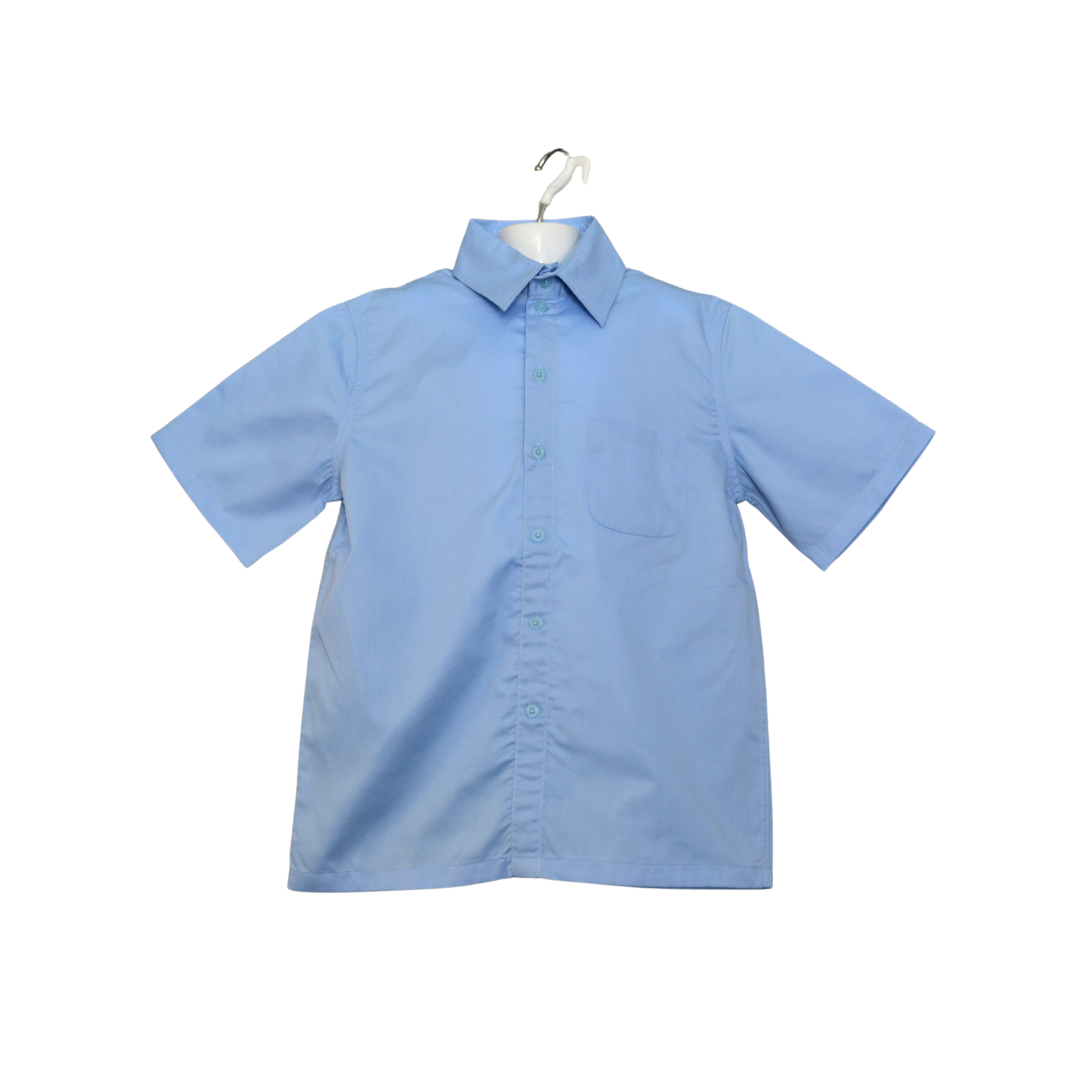 Spectra Sensory Clothing - Autism Friendly School Shirt - Short Sleeve Blue Shirt CLEARANCE