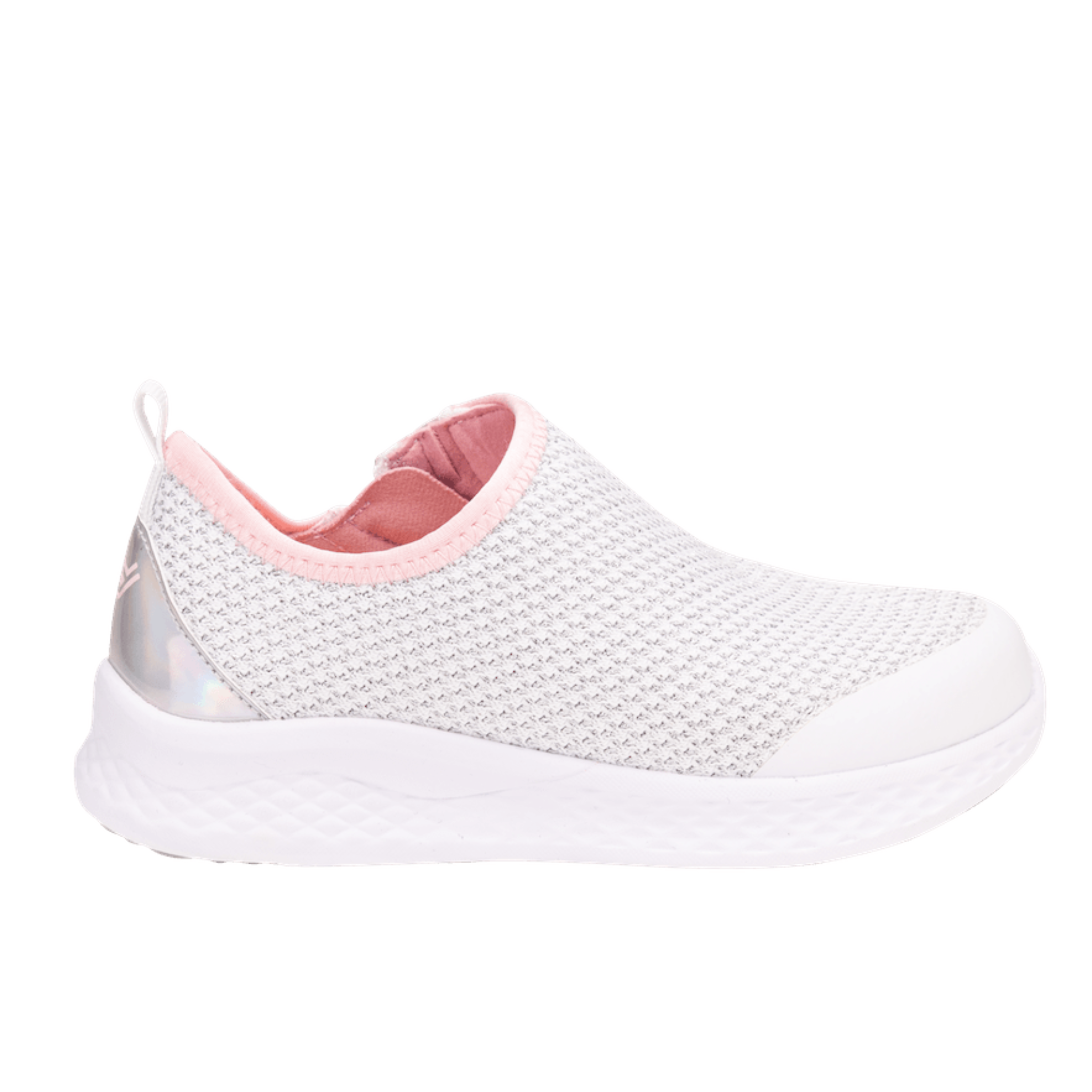 Friendly Shoes Force (Kids) - White Shimmer & Pink