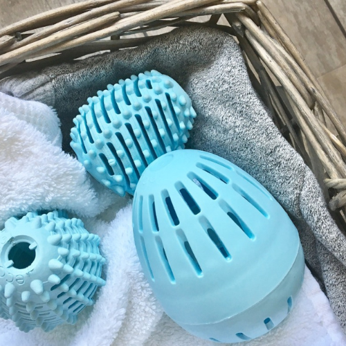 Laundry & personal care - picture of eco eggs in a laundry basket