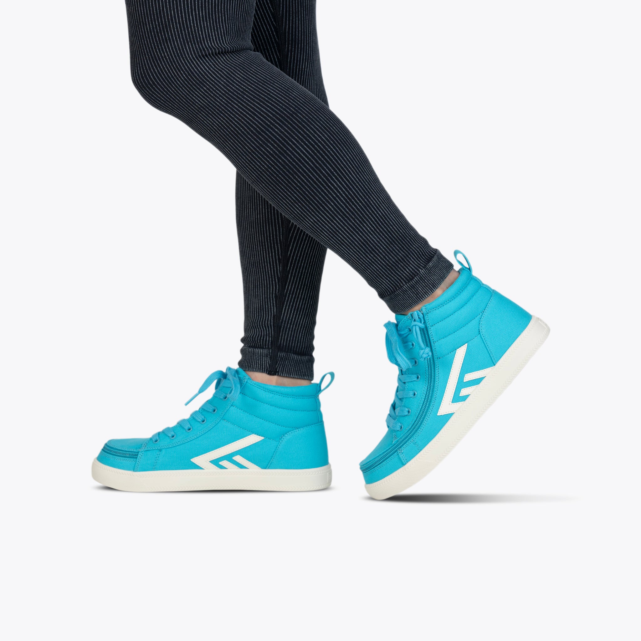 Billy Footwear (Toddlers)  - High Top Turquoise / White CS Canvas Shoes