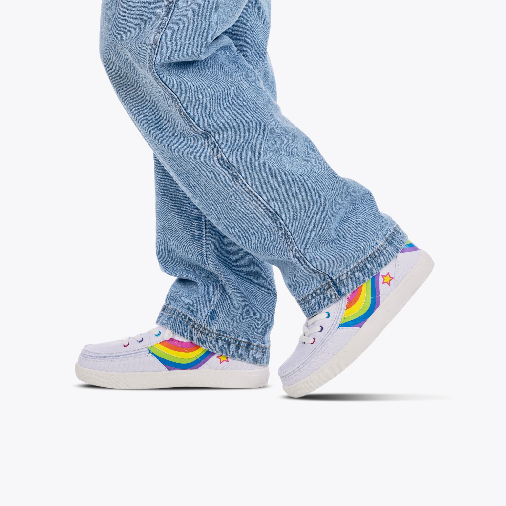 Billy Footwear (Toddlers) - High Top Wavy Rainbow Shoes