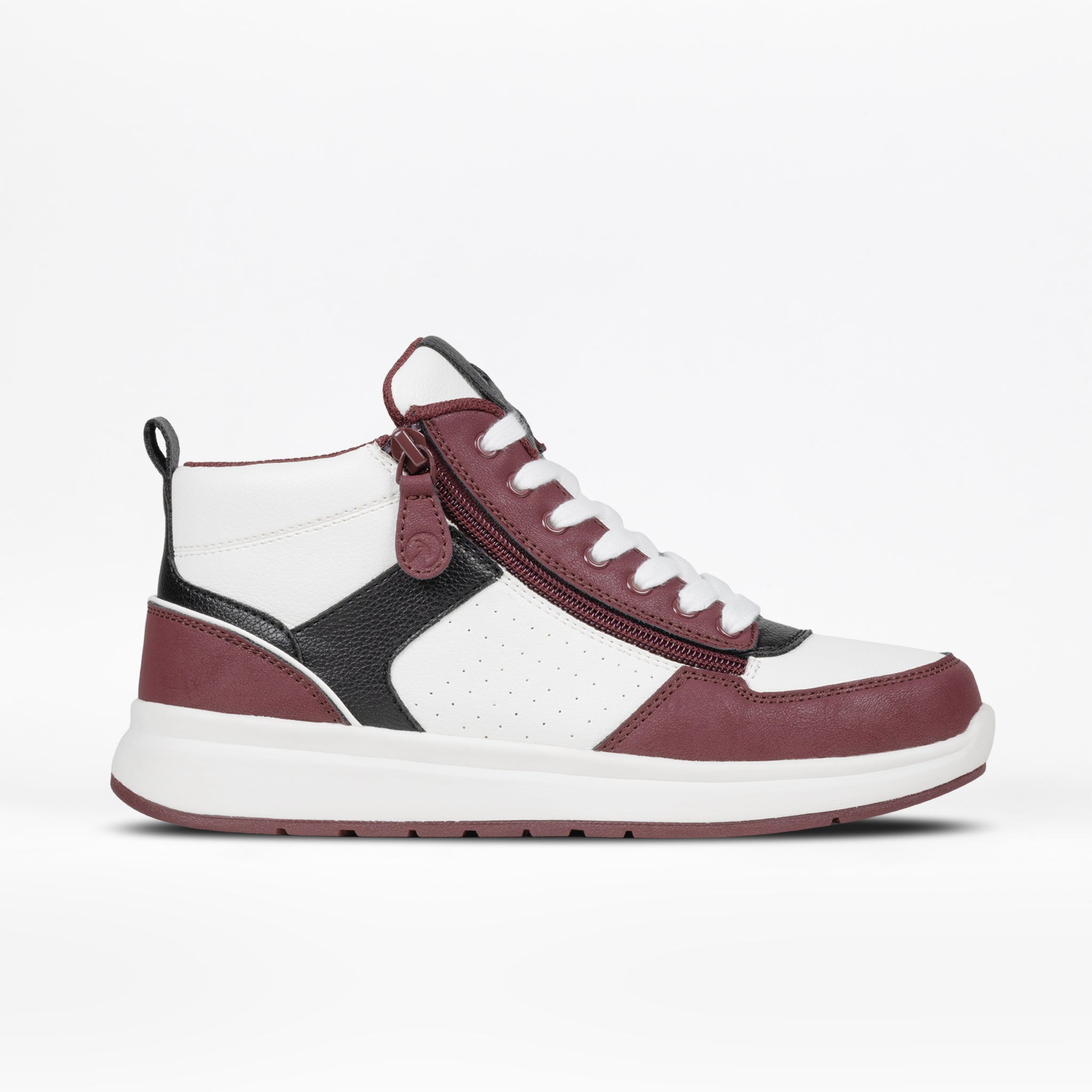 Billy Footwear (Womens) - High Top White/Wine/Black Comfort DZ