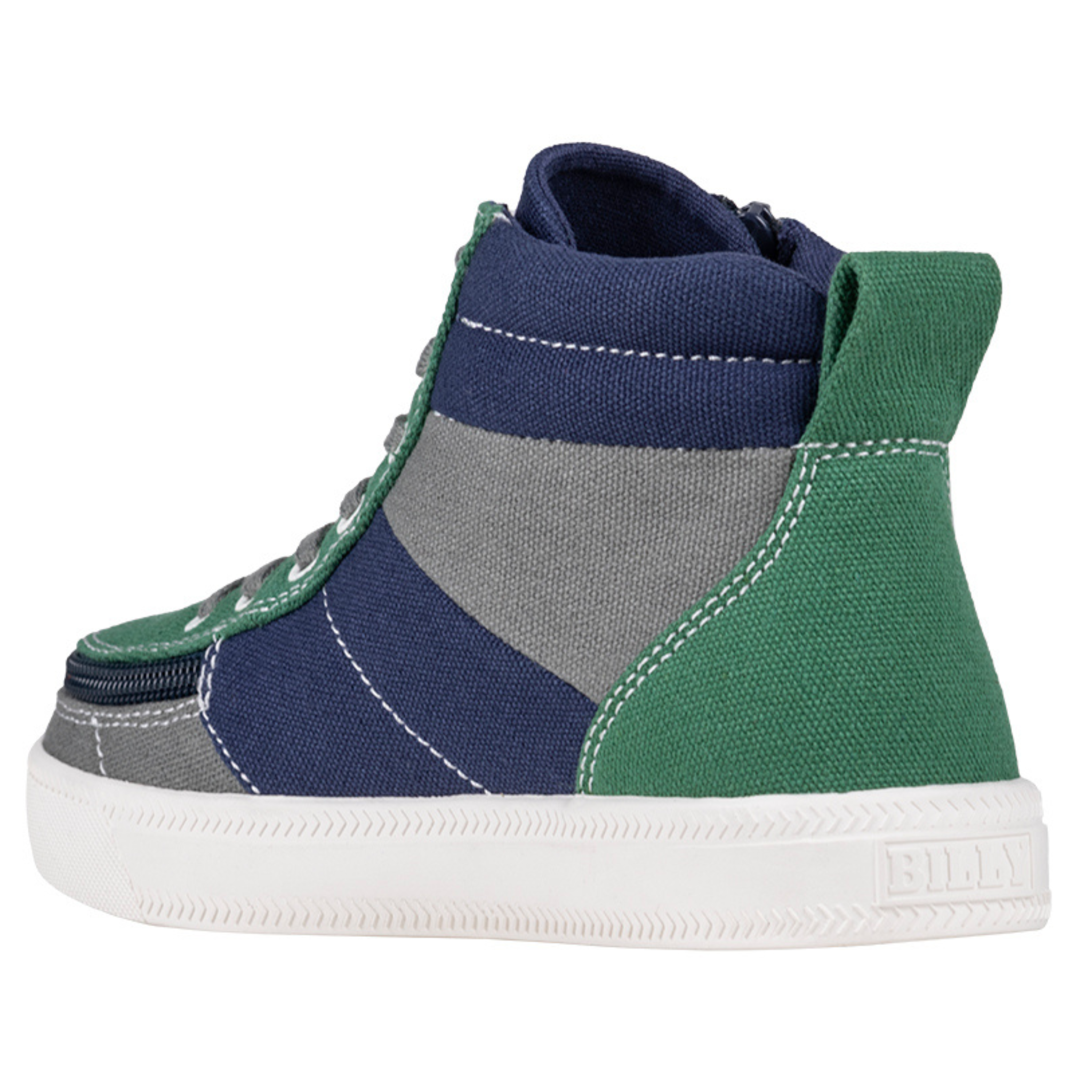 Billy Footwear (Toddlers)  - Street High Top Earth Colour Block Canvas Shoes