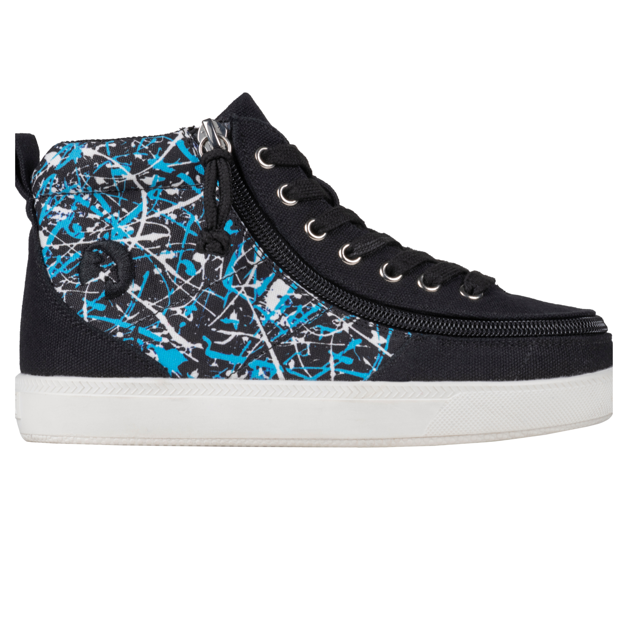 Billy Footwear (Toddlers) DR Fit - High Top DR Black Graffiti Canvas Shoes