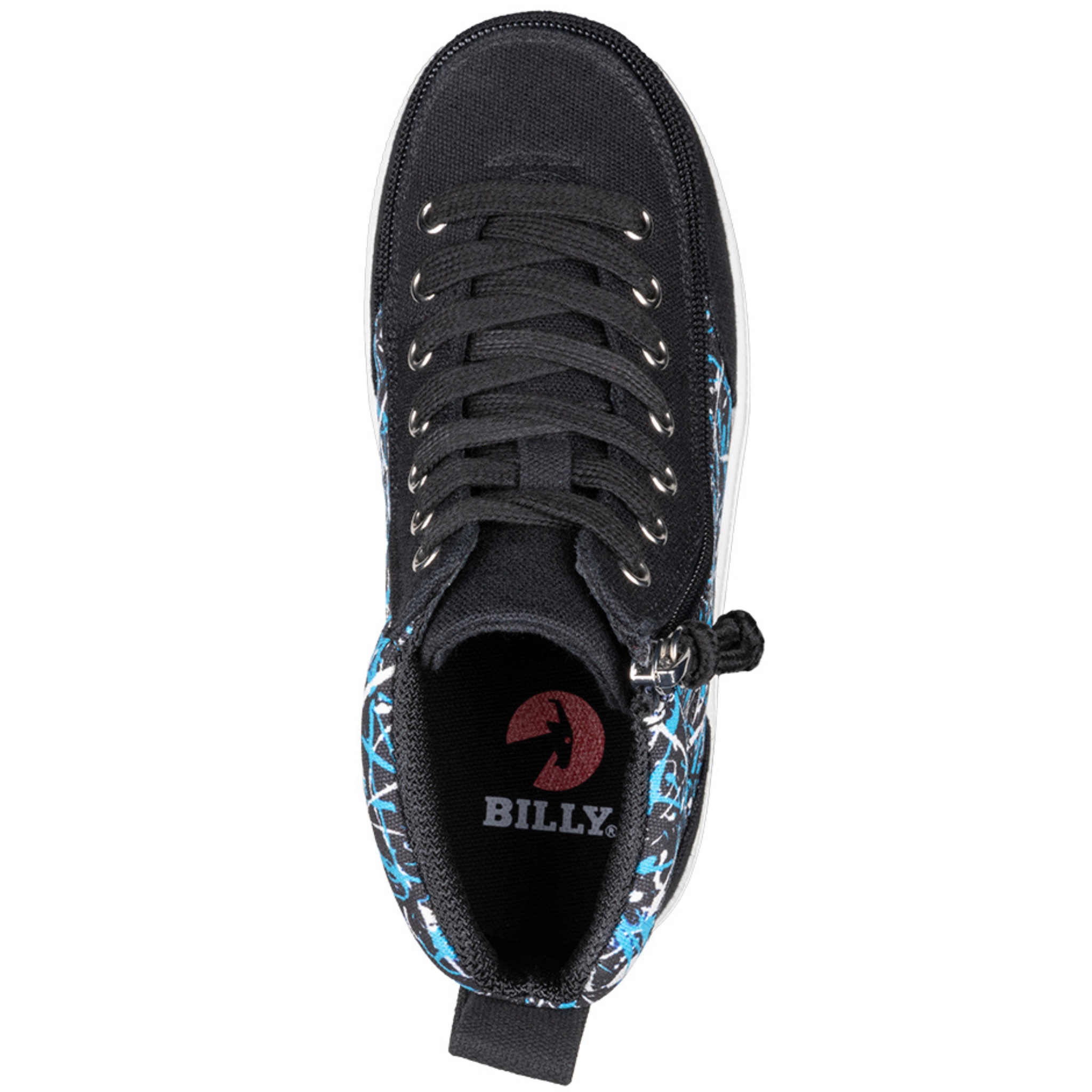 Billy Footwear (Kids) DR Fit- High Top DR Black Graffiti Canvas Shoes