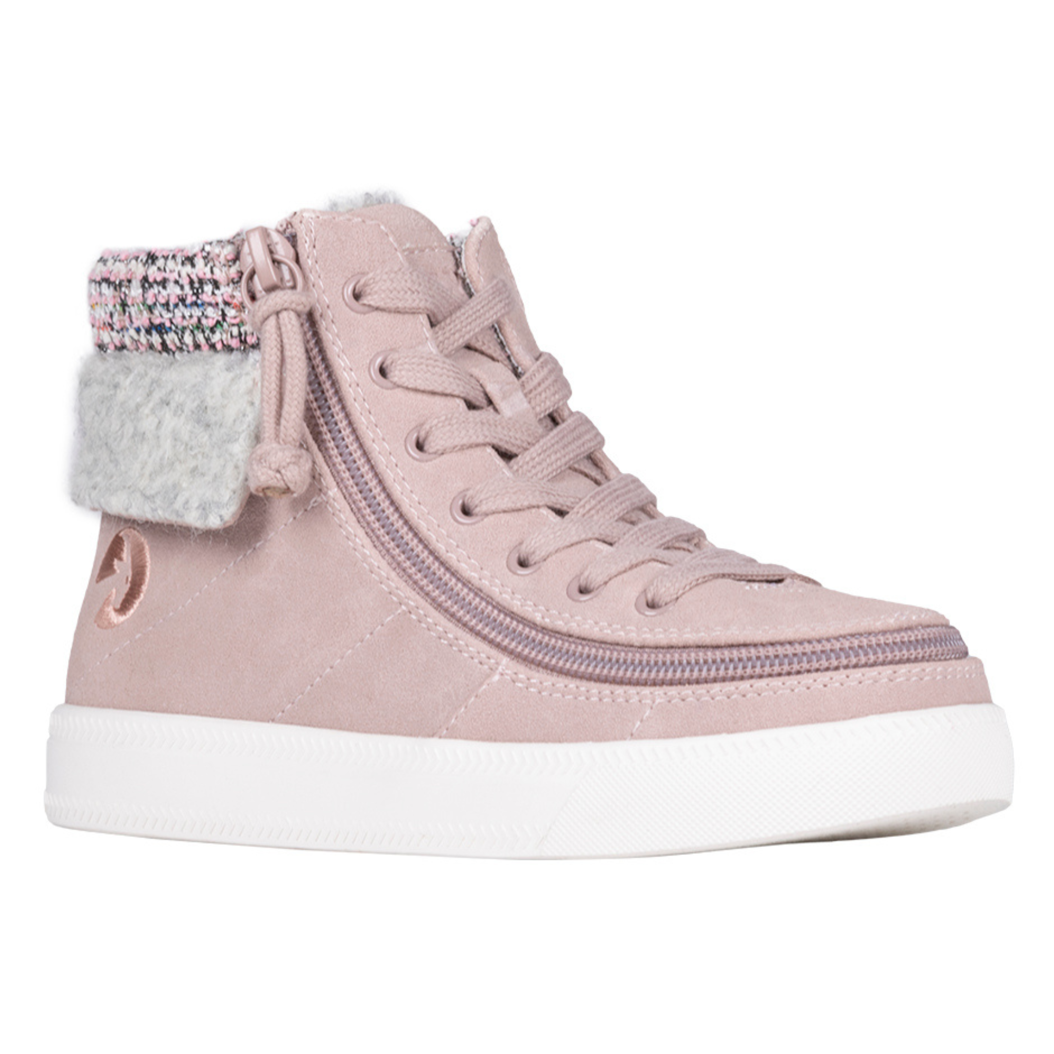 Billy Footwear (Kids) - Cuff II High Top Blush Faux Suede