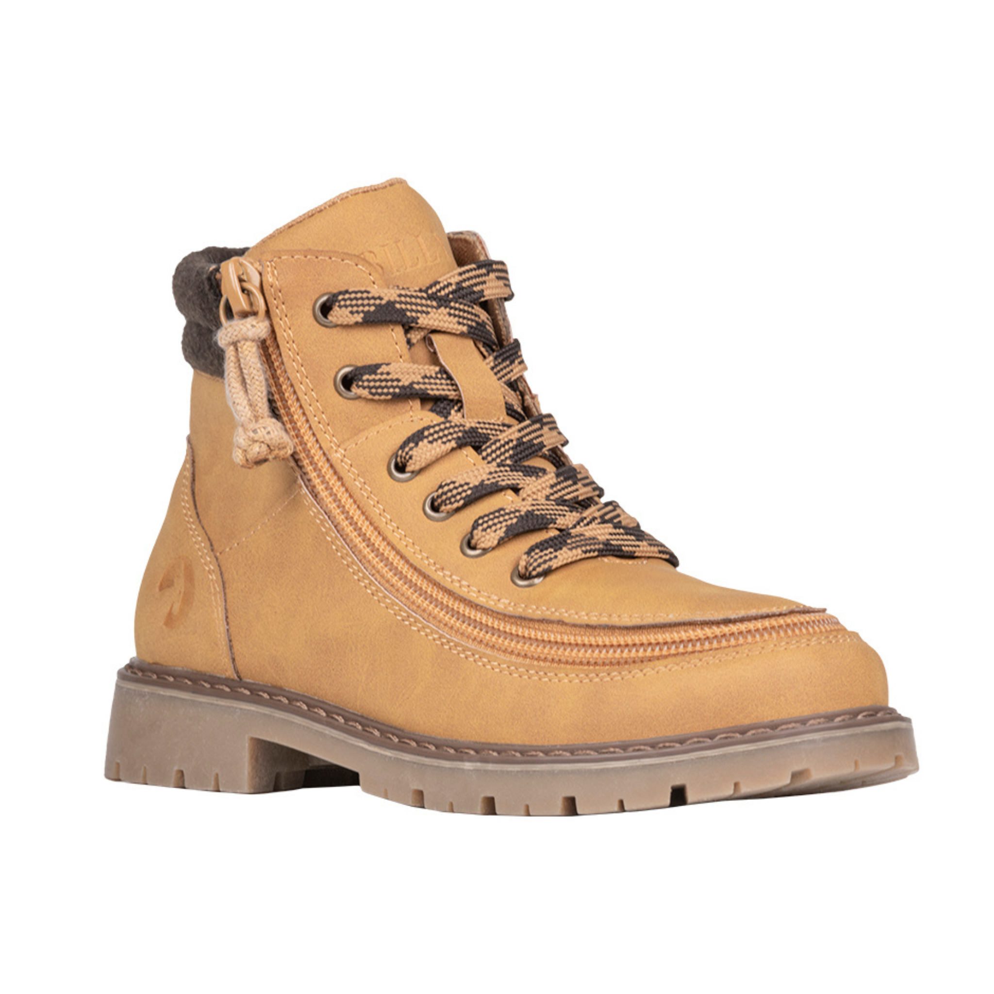 Billy Footwear (Kids) - Tan Faux Leather Lug Boots