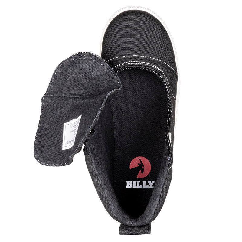 Billy Footwear (Kids) - Short Wrap Black White Canvas