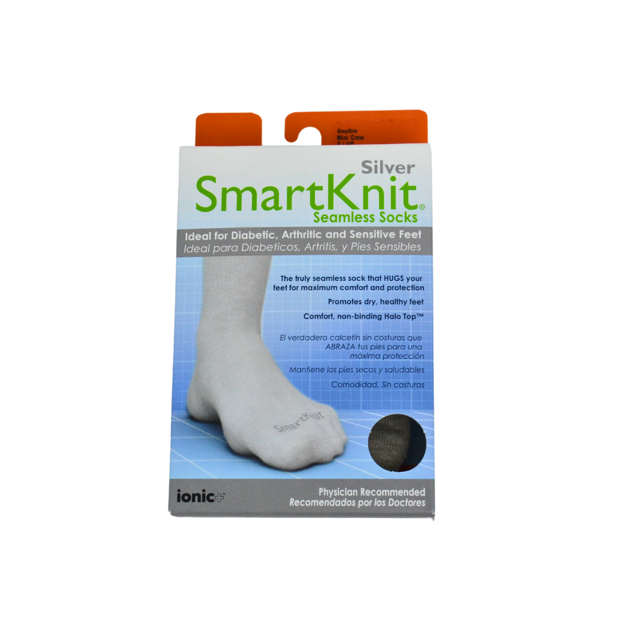 SmartKnit - Adult Seamless Sensitivity Socks - Mini Crew
