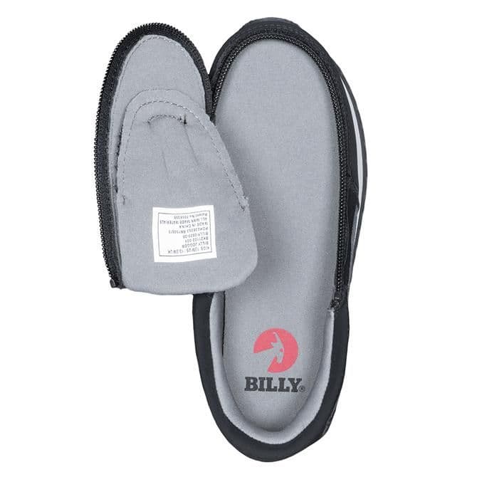 BILLY FOOTWEAR (KIDS) - BLACK /CHARCOAL FAUX SUEDE TRAINERS
