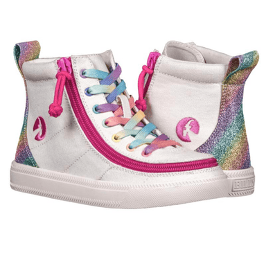 BILLY FOOTWEAR (KIDS) - HIGH TOP RAINBOW CANVAS SHOES