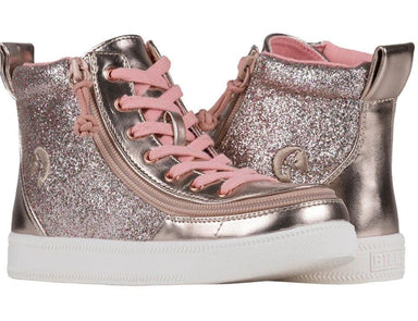 BILLY FOOTWEAR (KIDS) - HIGH TOP ROSE GOLD UNICORN SHOES